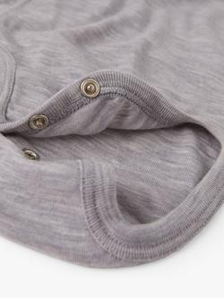 Polarn O. Pyret Baby Merino Wool Bodysuit - view 2, Grey
