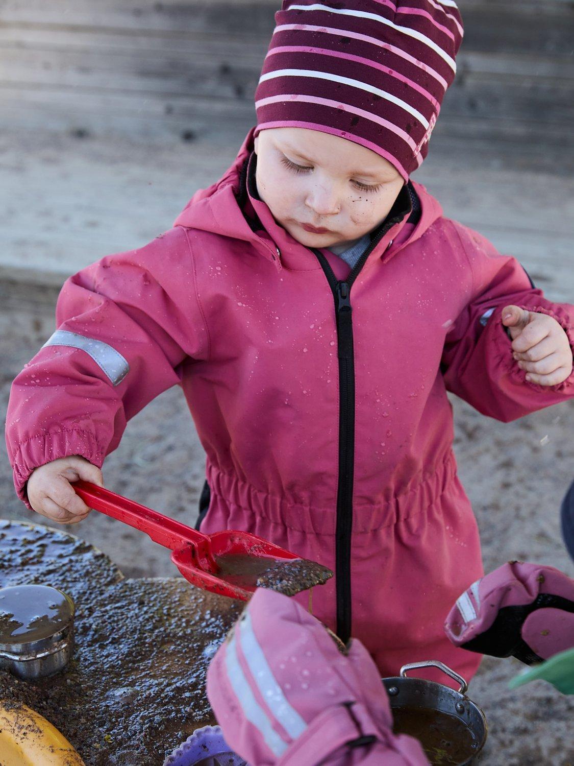 Polarn O. Pyret Kids Waterproof Puddle Suit Pink