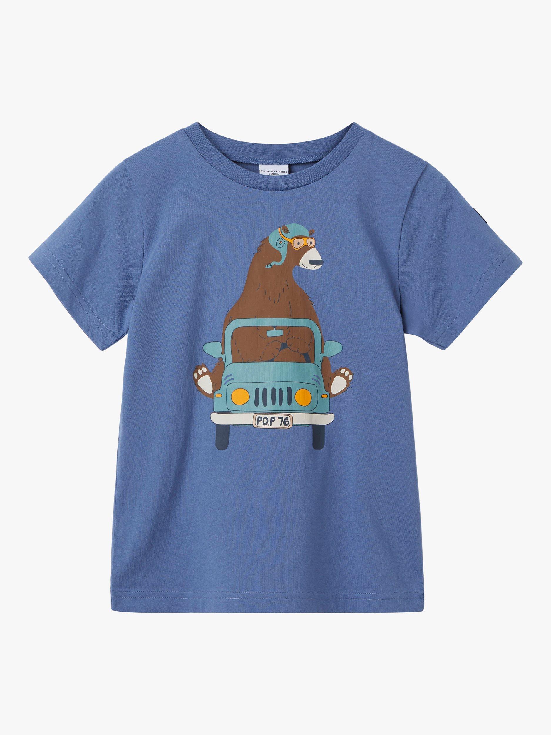 Polarn O. Pyret Kids' Organic Cotton Bear T-Shirt