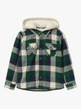 Polarn O. Pyret Kids' Fleece Lined Shirt, Pineneedle