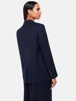 Whistles Pinstripe Blazer, Navy/Multi - view 2, Navy/Multi
