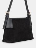 Whistles Paloma Small Suede Bag, Black