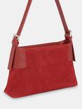 Whistles Paloma Suede Shoulder Bag, Dark Red