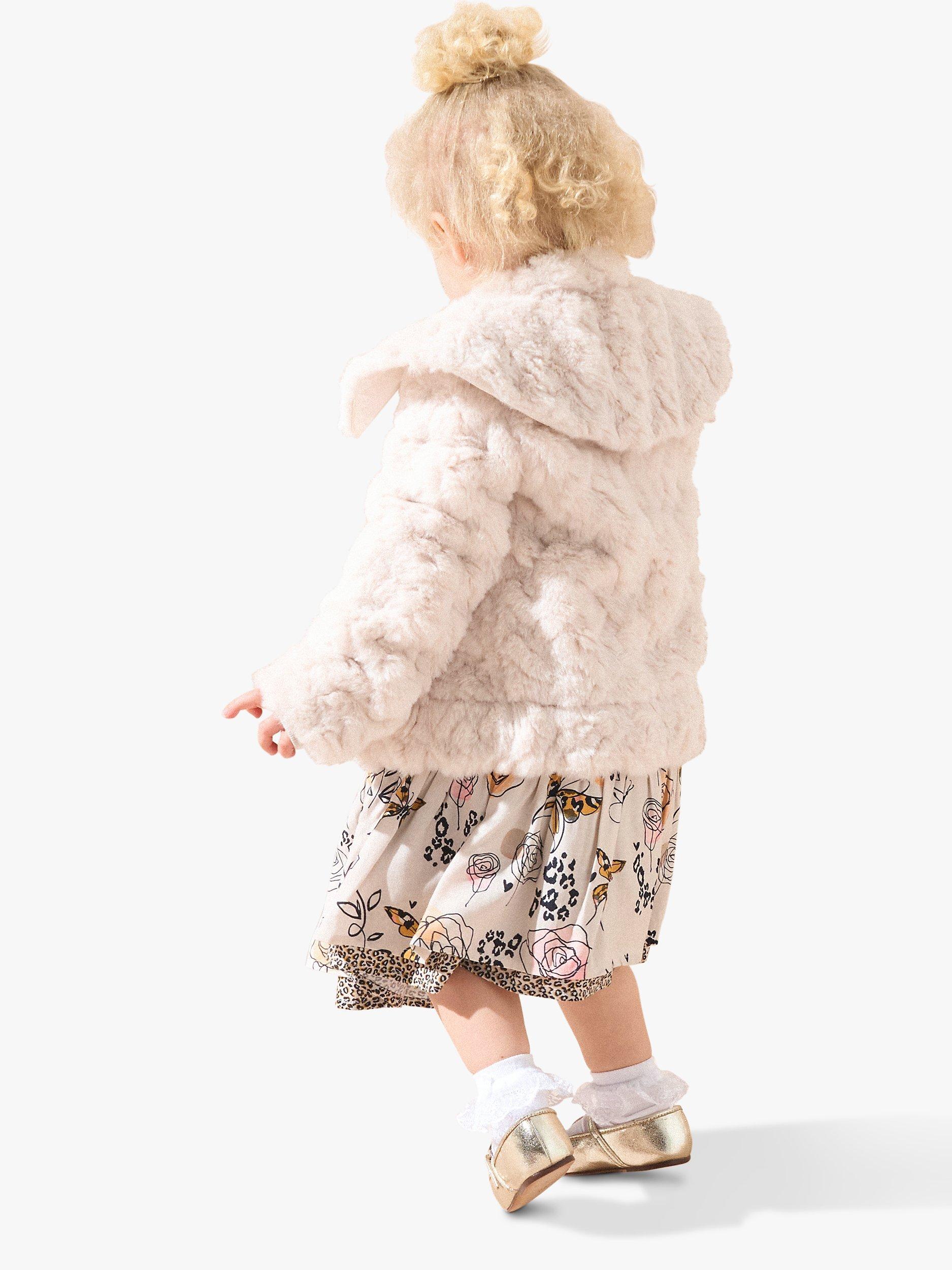 Product image 3 of 3, which shows Angel & Rocket Baby Faux Fur Jacket, Beige, 18-24 months