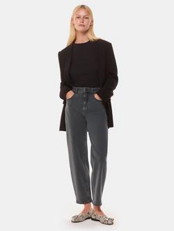 Whistles Stretch Barrel Leg Jeans, Grey