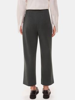 Whistles Camilla Wide Leg Trousers - view 2, Grey Marl