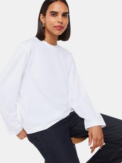 Whistles Relaxed Long Sleeve Top, White