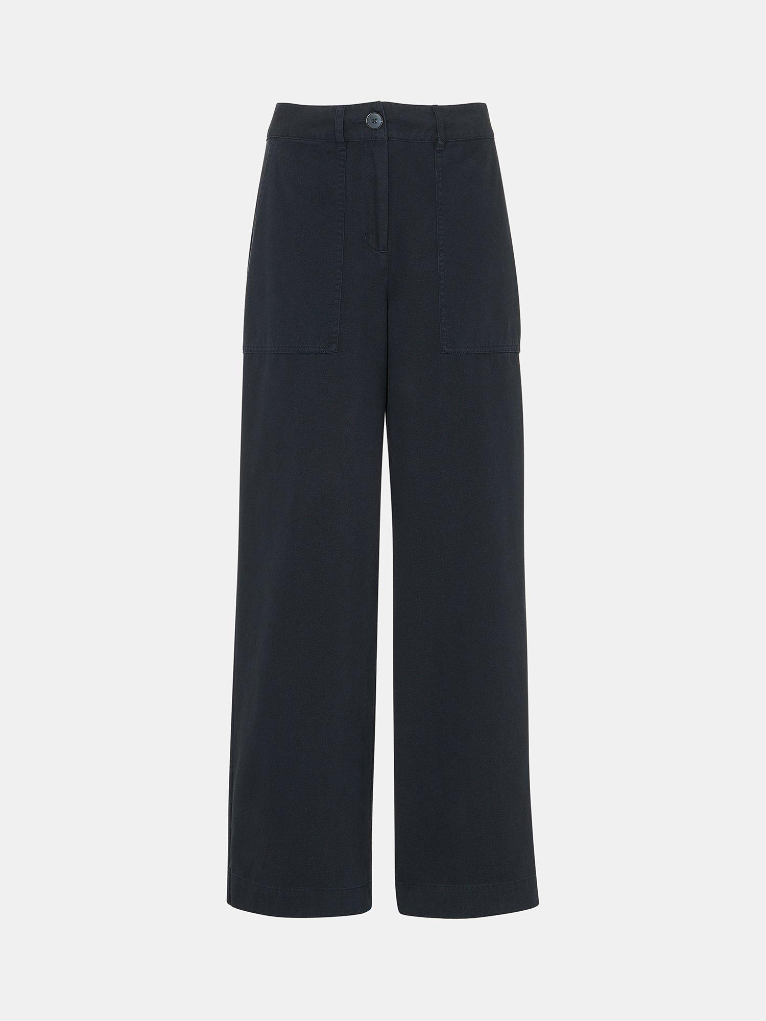 Product image 5 of 6, which shows Whistles Ruth Wide Leg Trousers, Washed Black, 18