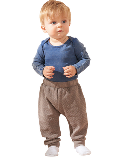 Angel & Rocket Baby Archie Washed Bodysuit & Textured Jogger Set, Grey/Blue, Grey/Blue