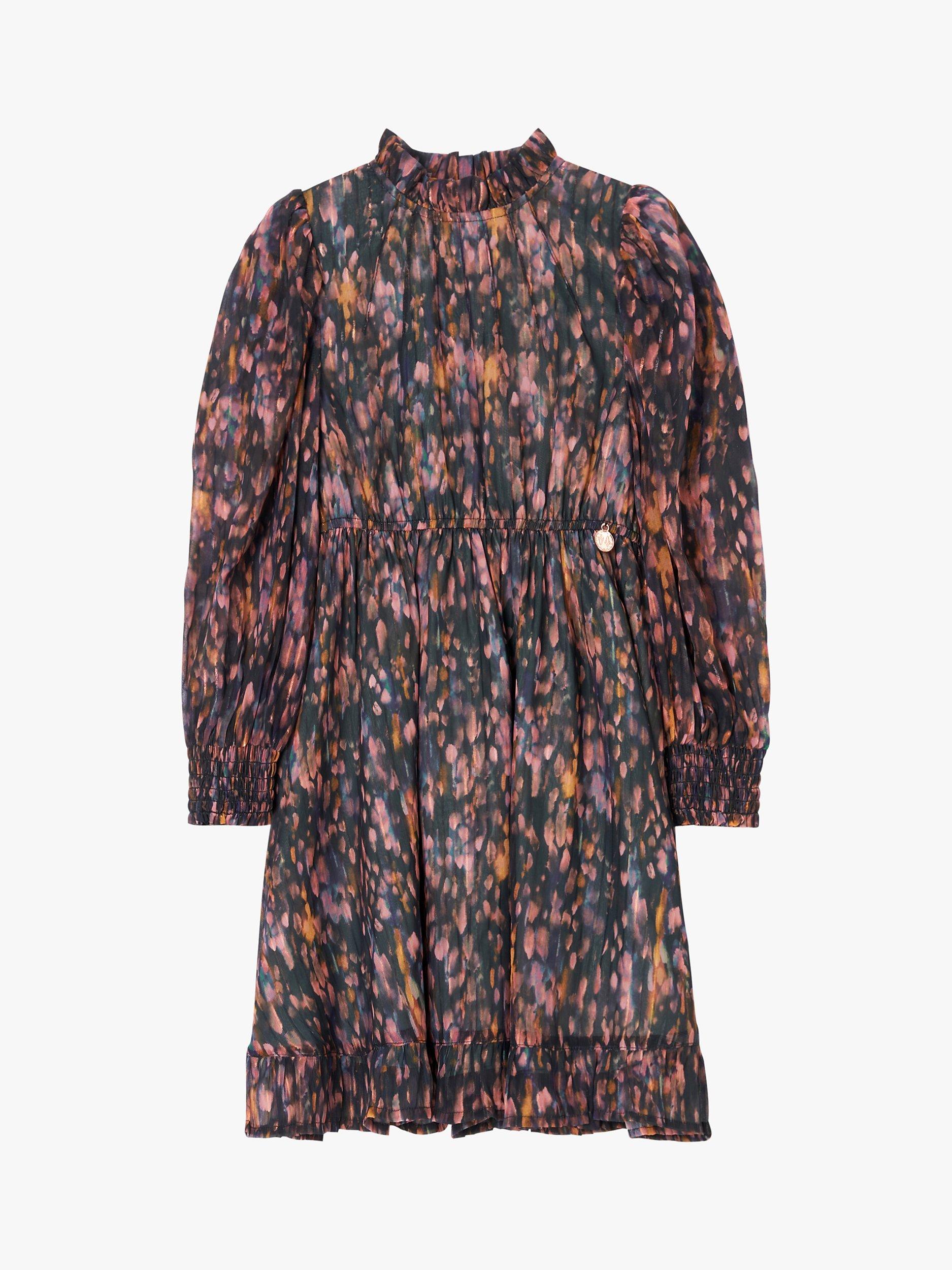 Product image 5 of 6, which shows Angel & Rocket Kids' Adrienne Georgette Print Dress, Multi, 6 years