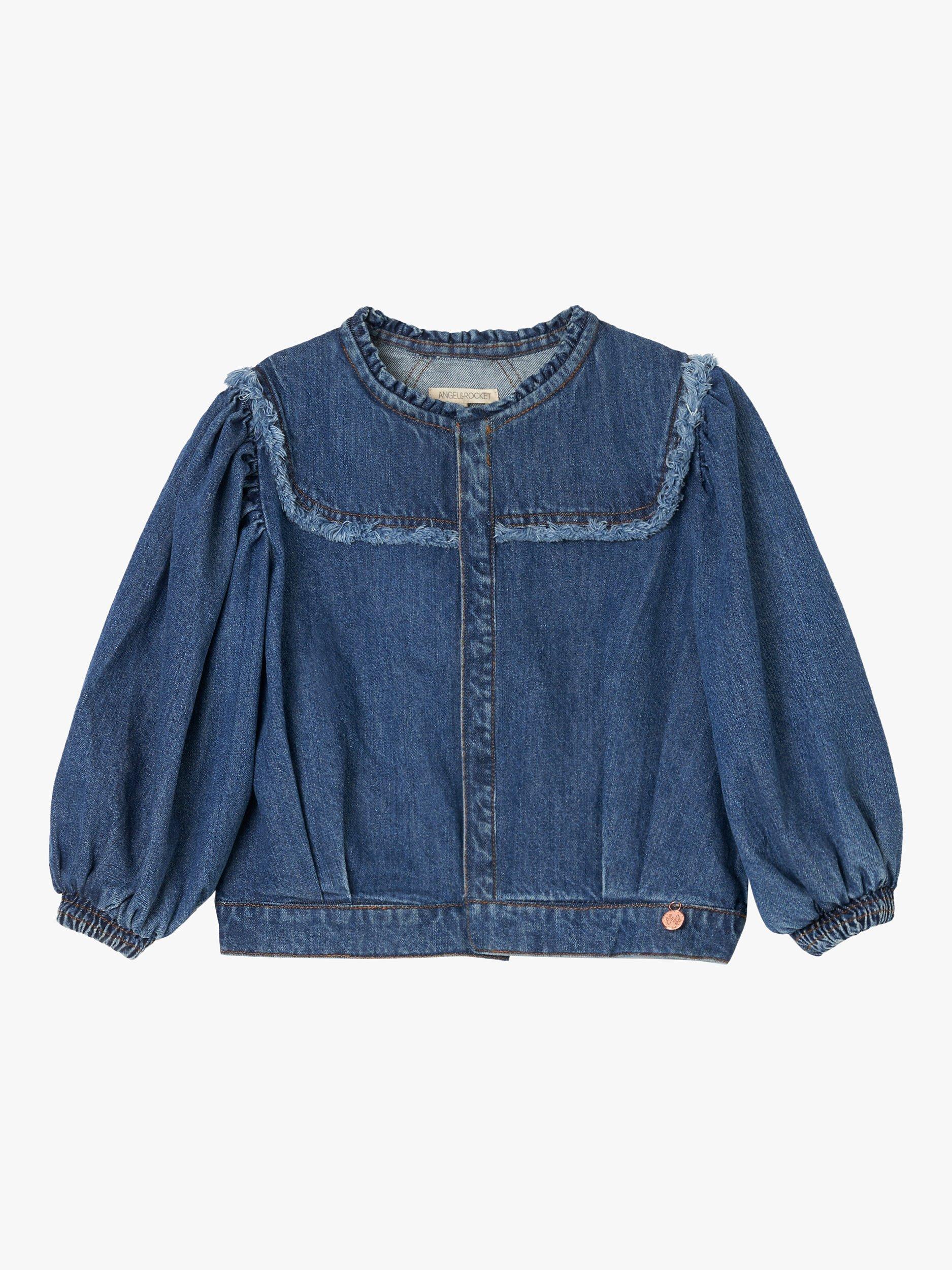 Product image 4 of 6, which shows Angel & Rocket Kids' Cotton Denim Shirt Jacket, Blue, 5 years