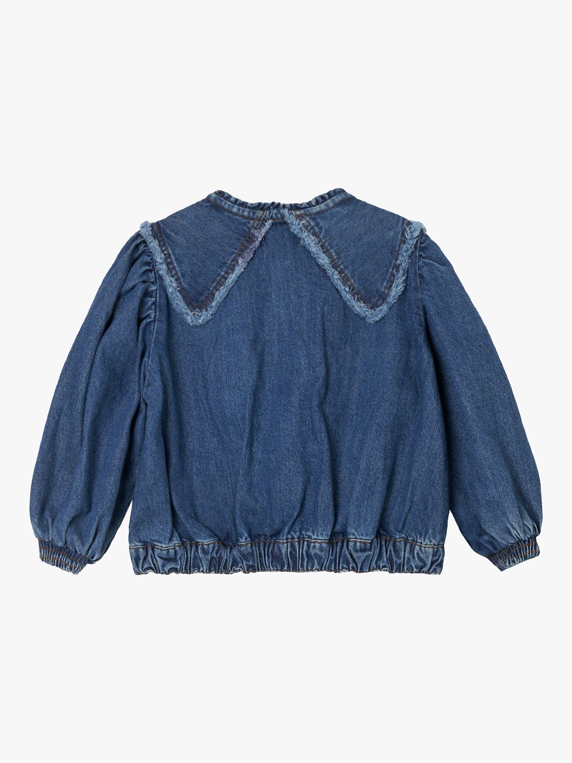 Product image 5 of 6, which shows Angel & Rocket Kids' Cotton Denim Shirt Jacket, Blue, 5 years