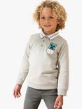 Angel & Rocket Kids' Minecraft Rugby Polo Sweatshirt, Grey