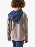 Angel & Rocket Kids' Banksy Washed Textured Hoodie, Grey