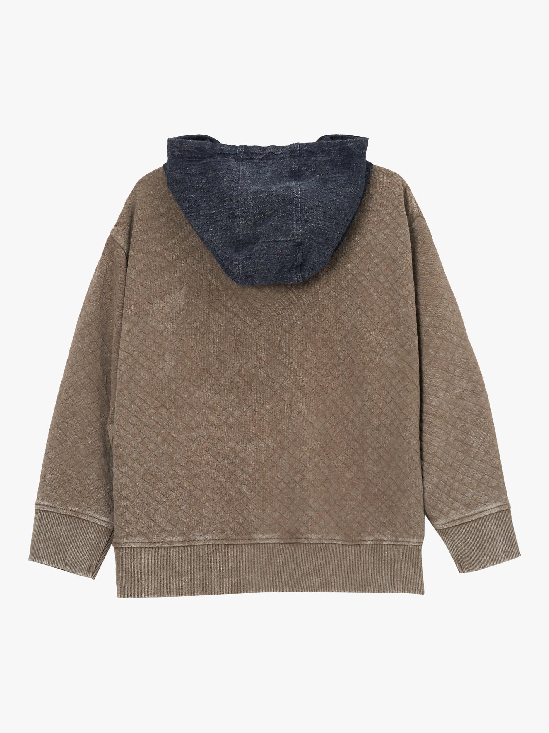 Product image 7 of 8, which shows Angel & Rocket Kids' Banksy Washed Textured Hoodie, Grey, 5-6 years