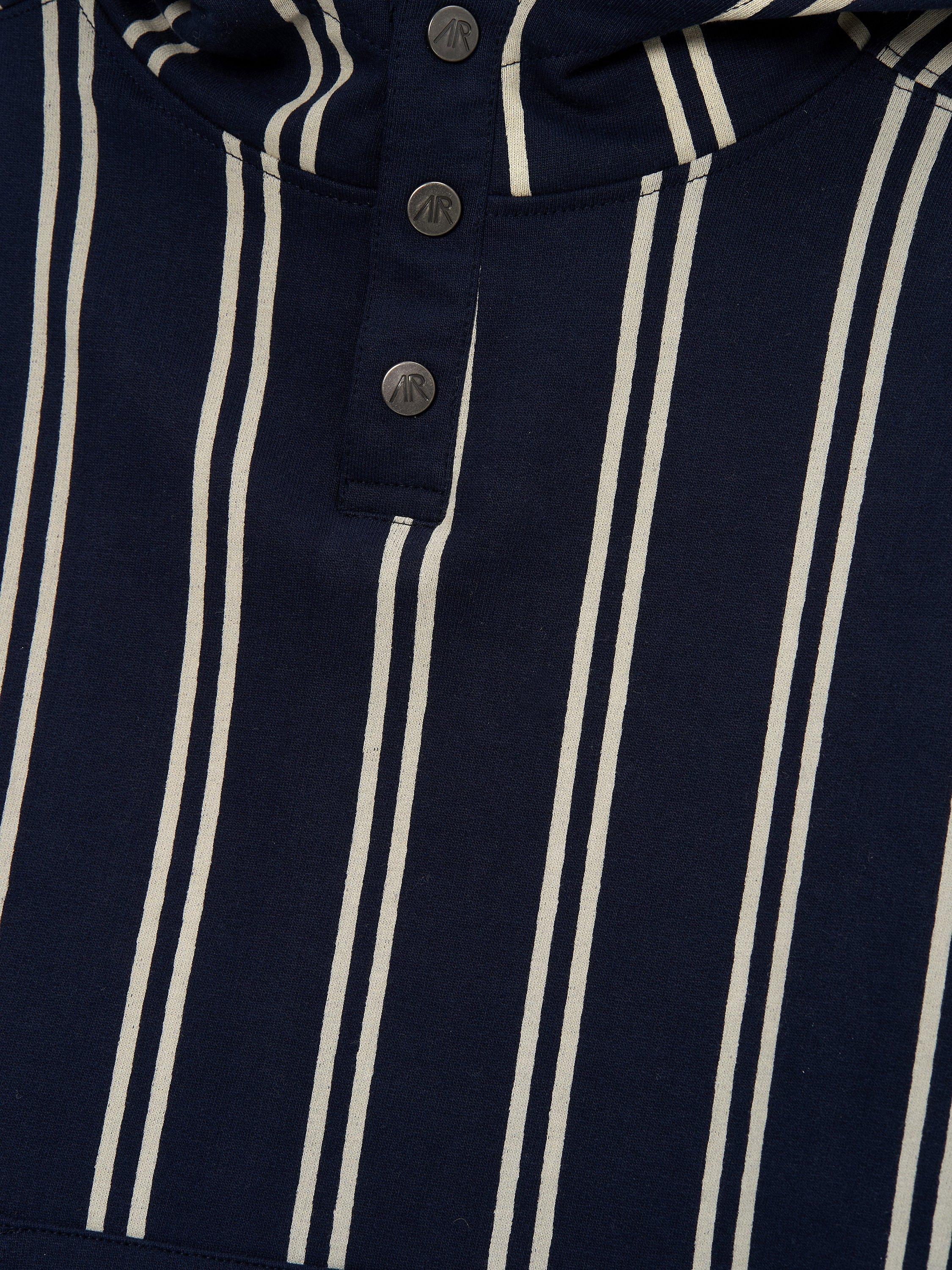 Product image 9 of 9, which shows Angel & Rocket Kids' Jackson Smart Cotton Striped Hoodie, Navy, 7-8 years