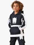 Angel & Rocket Kids' Sonic Block Hoodie, Black/White