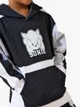 Angel & Rocket Kids' Sonic Block Hoodie, Black/White