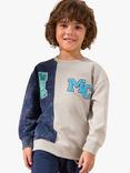 Angel & Rocket Kids' Minecraft Colour Block Sweatshirt, Blue