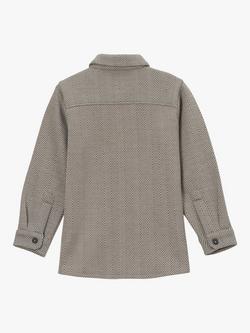 Angel & Rocket Kids' Herringbone Textured Shirt, Grey - view 2, Grey