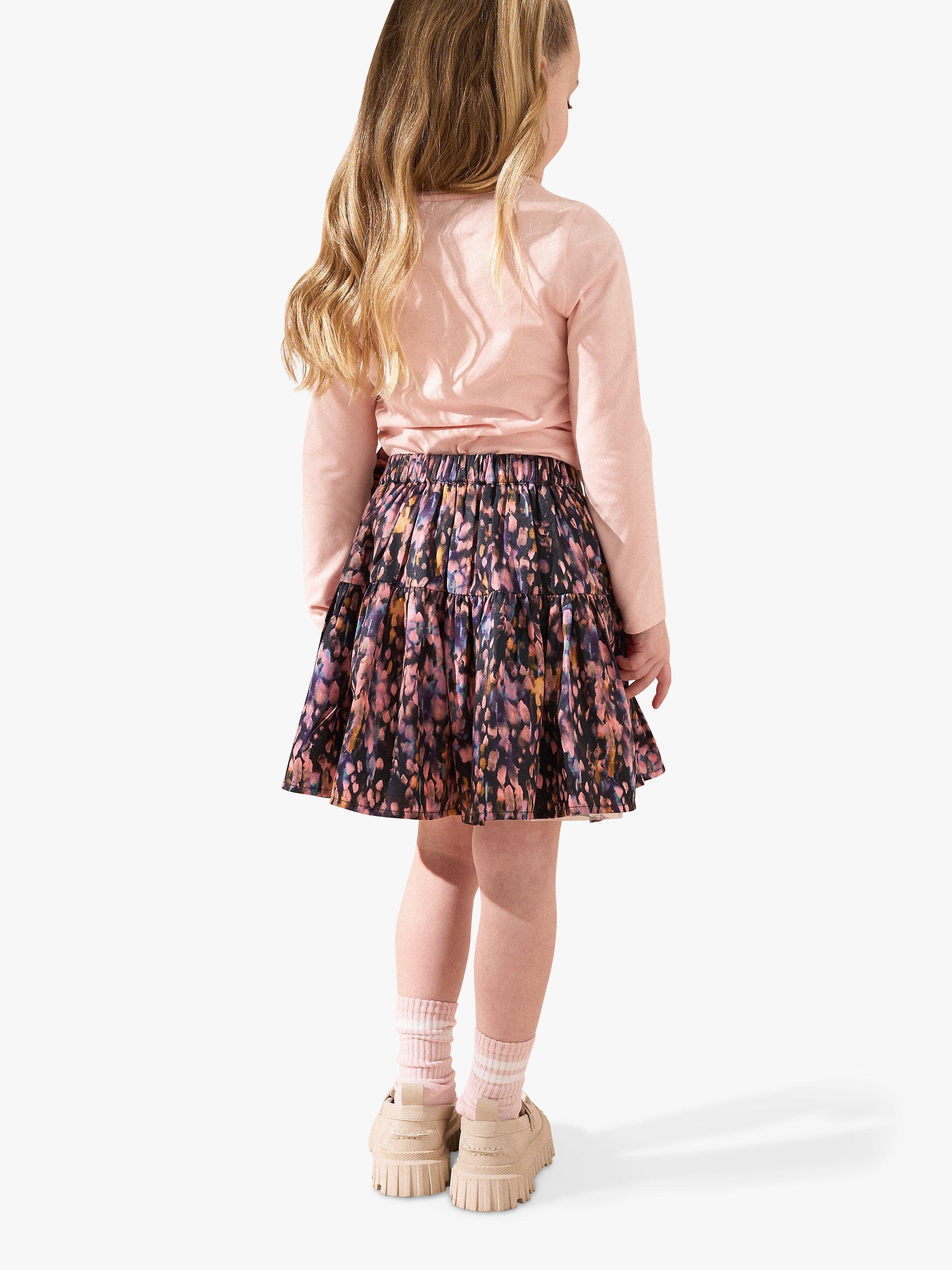 Product image 6 of 6, which shows Angel & Rocket Kids' Natalia Side Bow Skirt, Multi, 3 years
