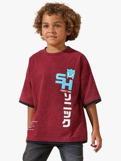 Angel & Rocket Kids' Sonic Tee, Red, Red