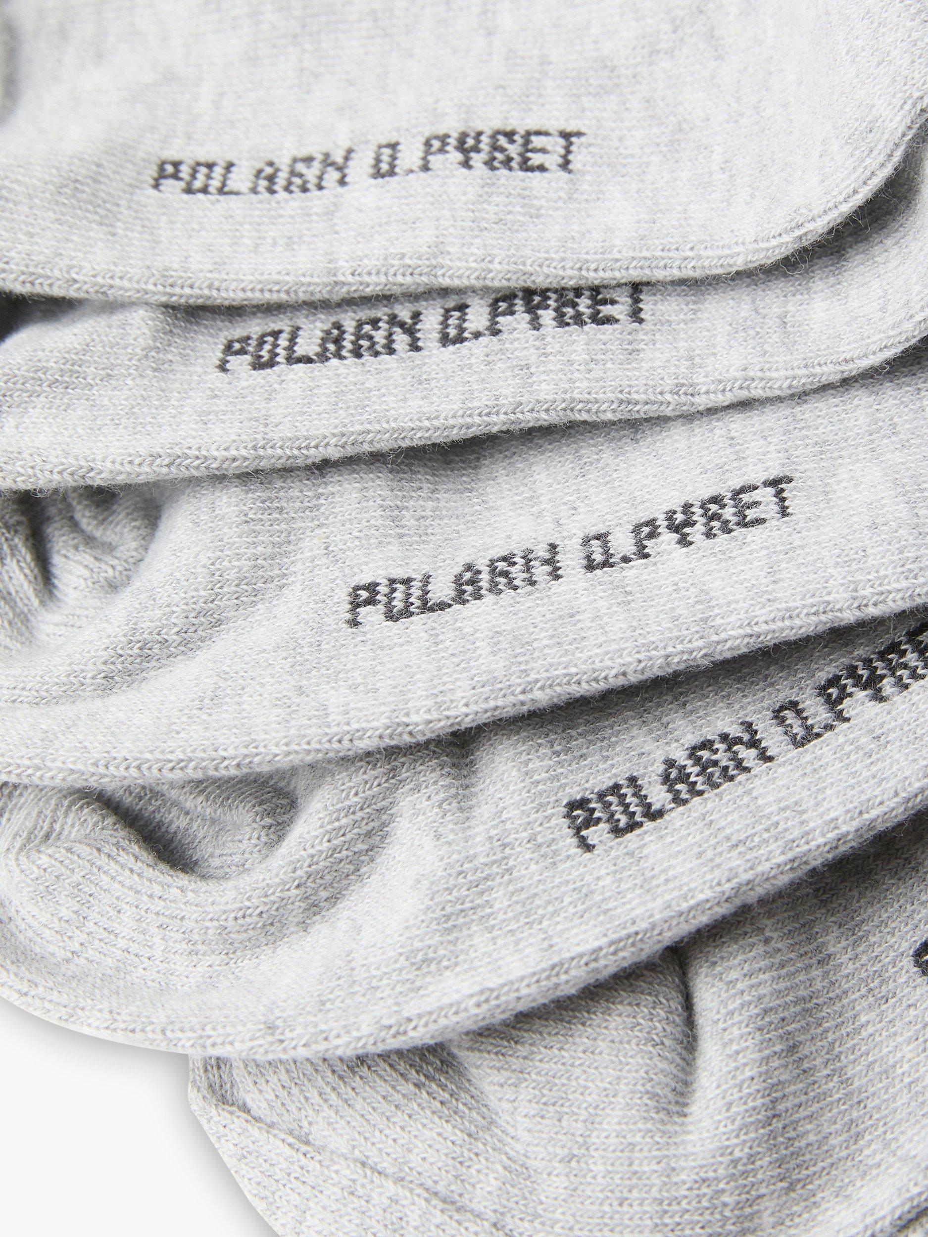 Product image 2 of 2, which shows Polarn O. Pyret Kids' Socks, Pack of 3, Grey, 1-4 months