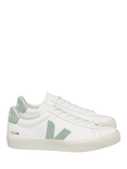 VEJA Campo Leather Trainers, White Matcha