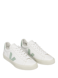 VEJA Campo Leather Trainers, White Matcha