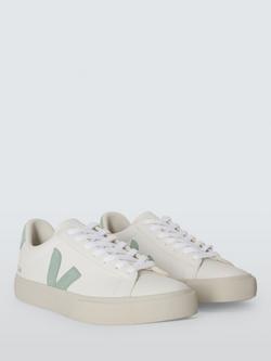 VEJA Campo Leather Trainers, White Matcha - view 2, White Matcha