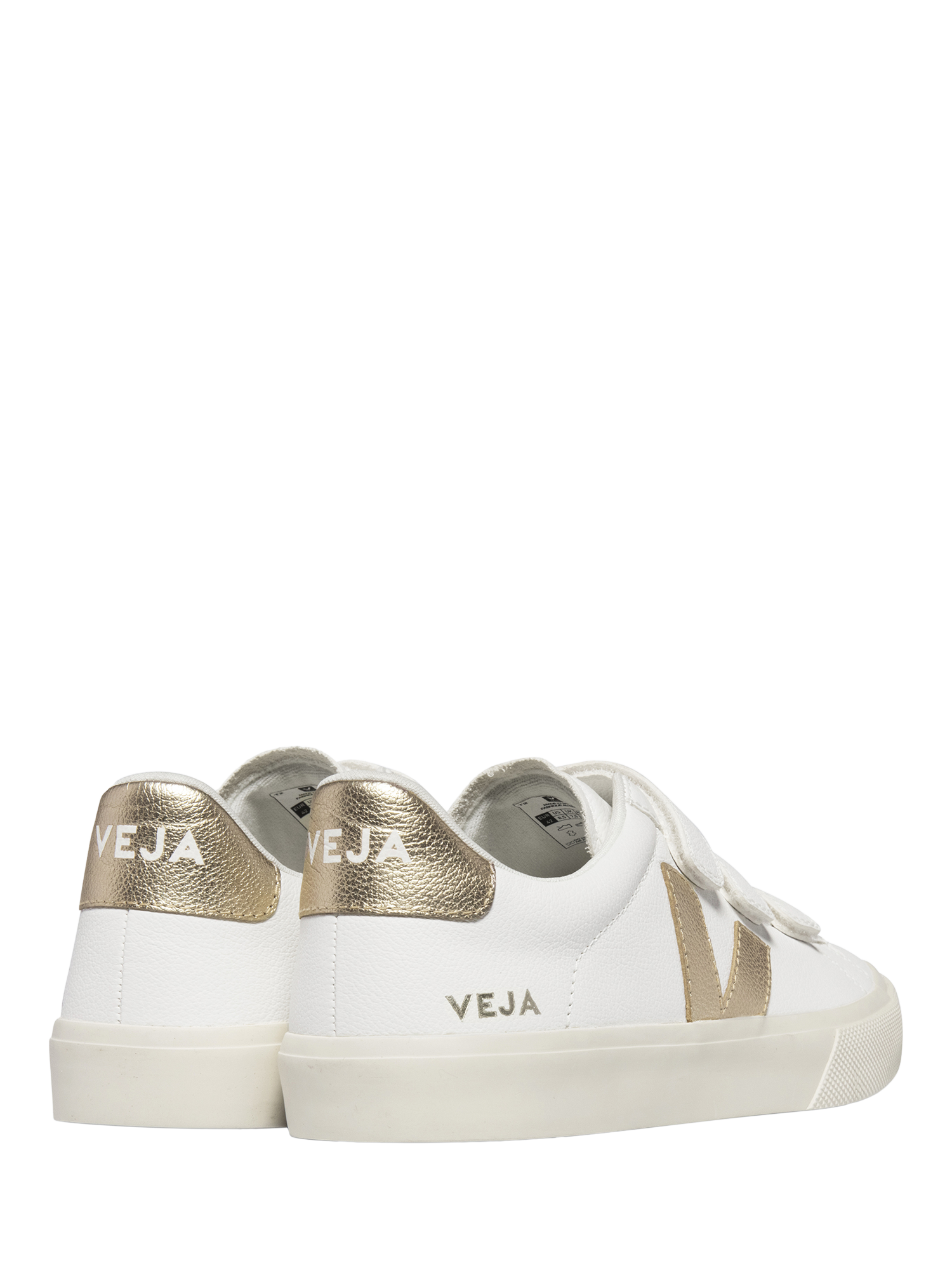 Product image 3 of 3, which shows VEJA Recliffe Leather Trainers, Platine, 4