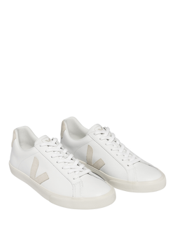 VEJA Esplar Leather Trainers, White - view 2, White