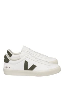 VEJA Campo Leather Trainers, White Khaki, White Khaki