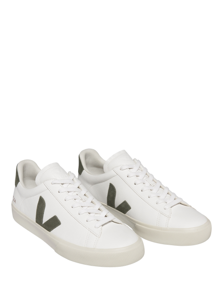VEJA Campo Leather Trainers, White Khaki - view 2, White Khaki