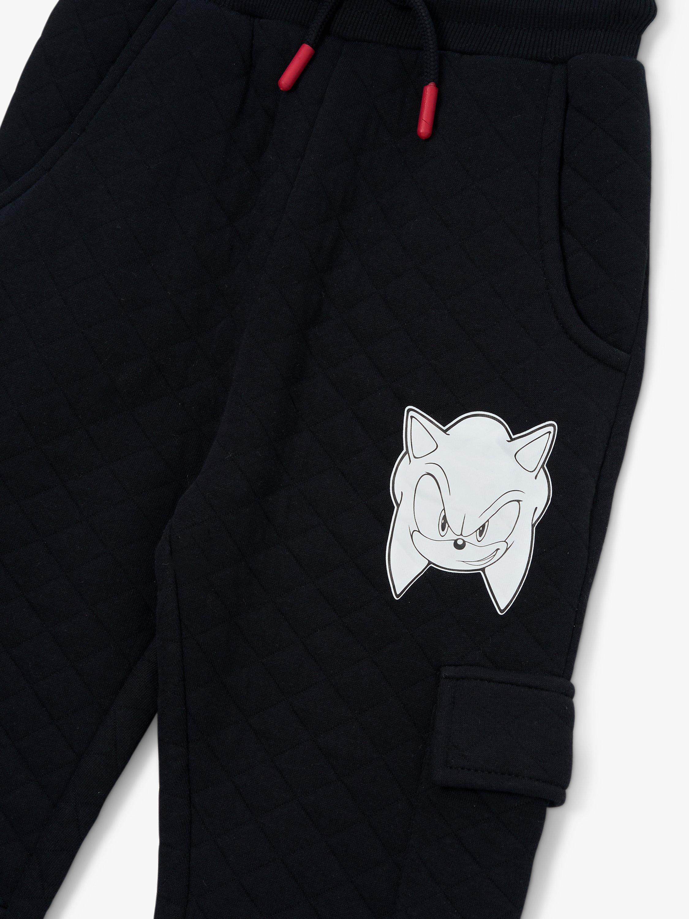 Product image 6 of 6, which shows Angel & Rocket Kids' Sonic Cargo Joggers, Black/White, 3-4 years