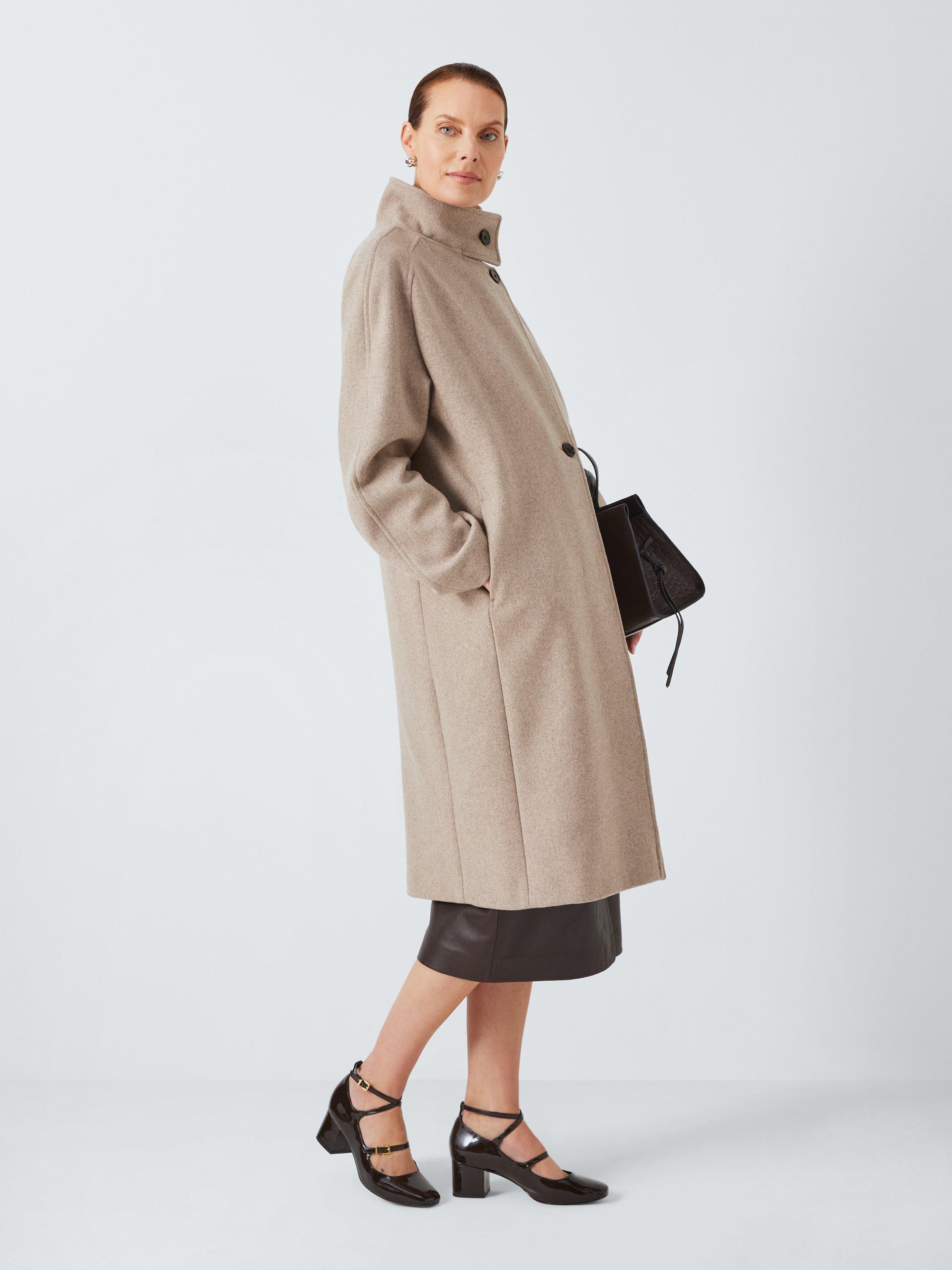Product image 6 of 6, which shows John Lewia Adeline Leather Cross Strap Block Heel Dressy Court Shoes, Chocolate, 3
