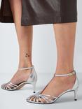 John Lewis Mexico Leather T-Bar Minimal Mid Heel Sandals