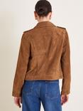 Monsoon Sienna Suede Jacket, Tan