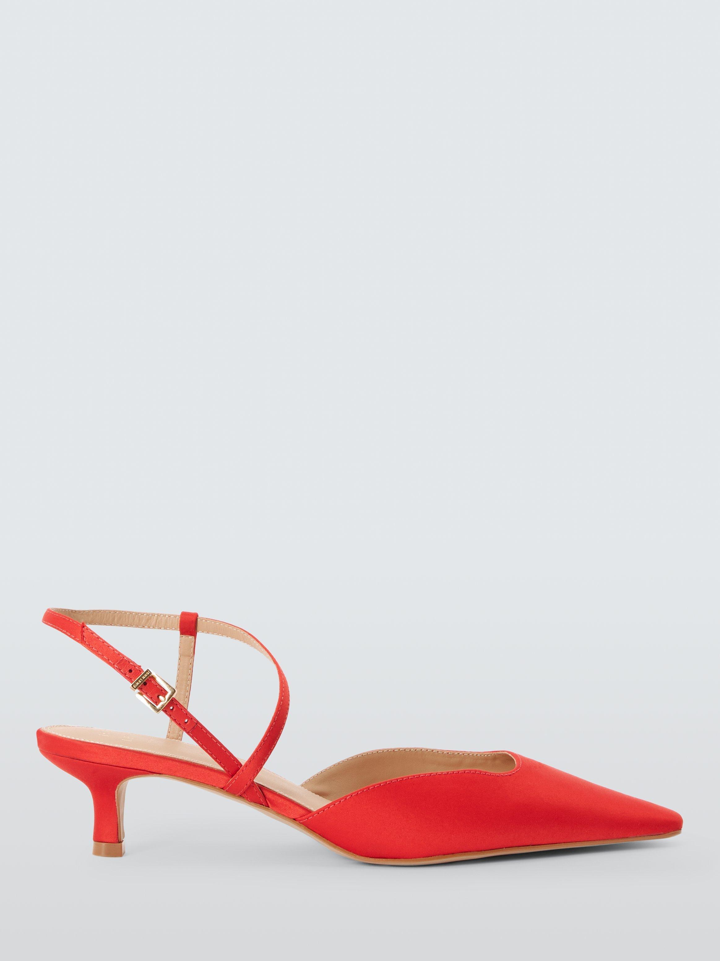 John Lewis Carnation Minimal Slingback Open Court Shoes Red