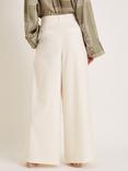 Monsoon Willow Wide Leg Trousers, Ivory