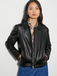 Monsoon Bella Bomber Jacket, Black