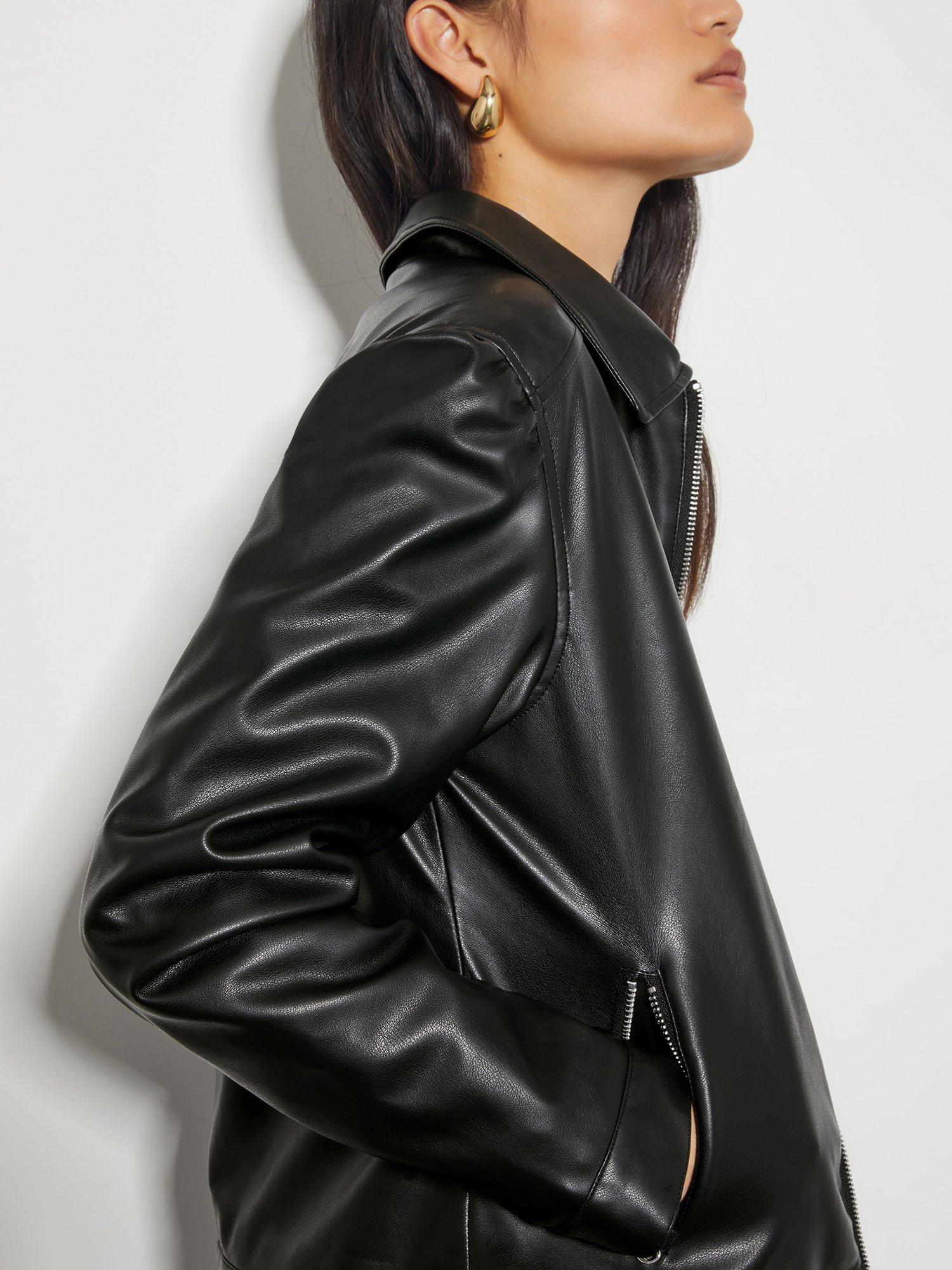 Product image 4 of 4, which shows Monsoon Bella Bomber Jacket, Black, S