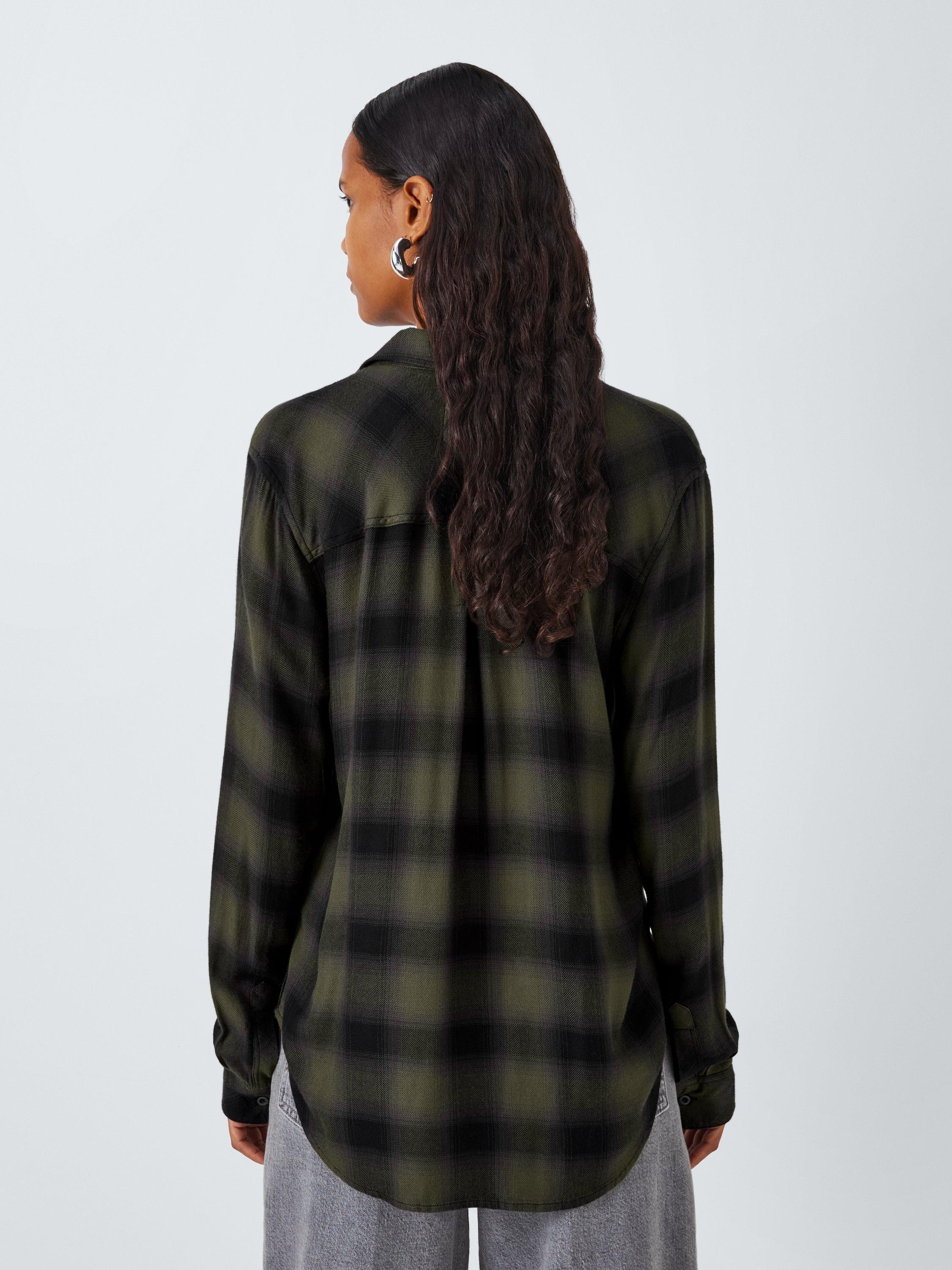 Product image 2 of 6, which shows Rails Hunter Plaid Check Shirt, Olive Shadow/Onyx, XS