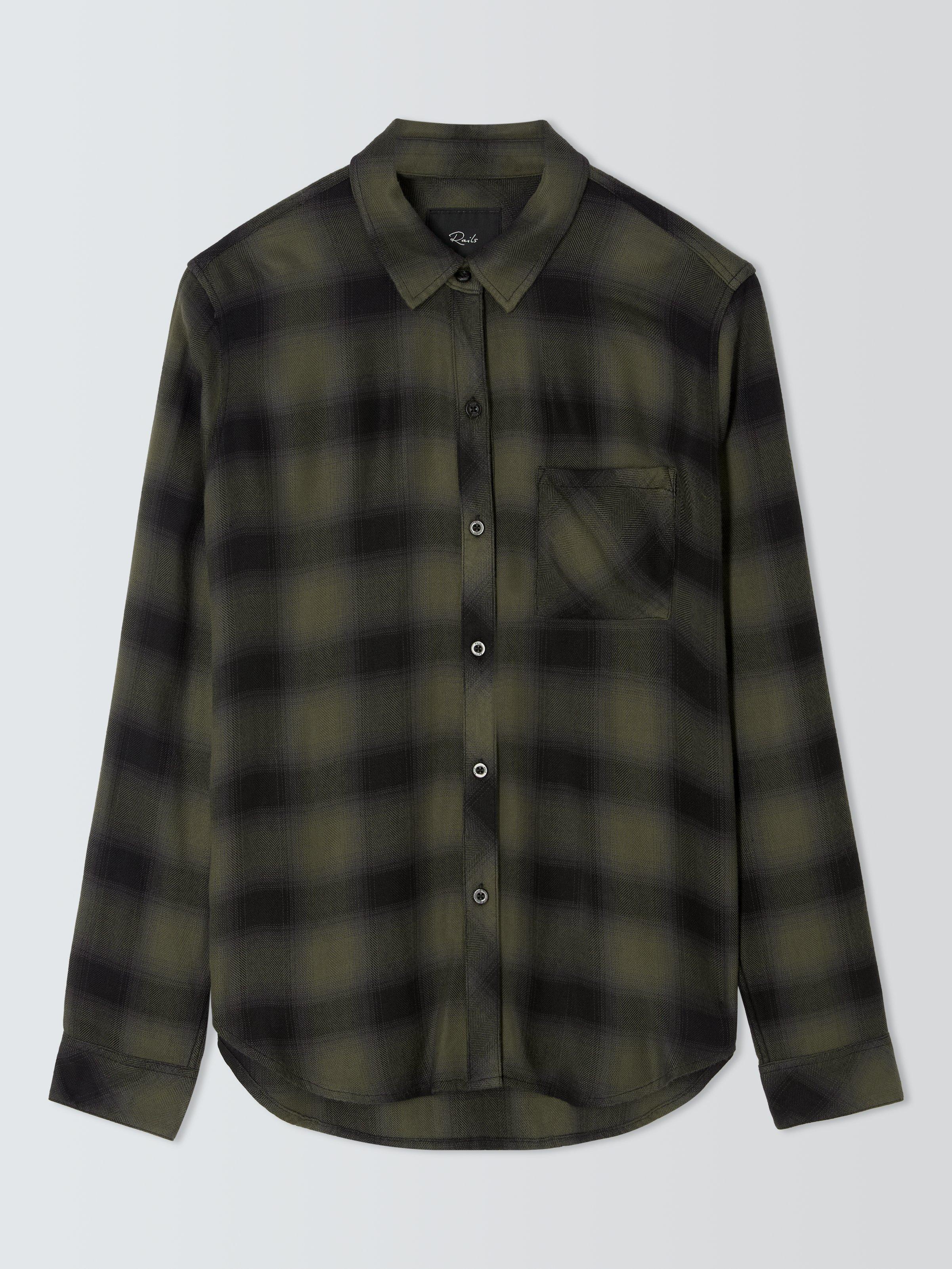 Rails Hunter Plaid Check Shirt Olive Shadow Onyx