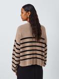 Rails Geneva Stripe Wool Cashmere Blend Cardigan, Natural/Multi