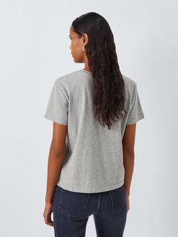 Rails London Graphic Boyfriend T-Shirt, Grey Marl - view 2, Grey Marl