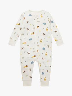 MORI Baby Zip Sleepsuit, Safari Print - view 2, Safari Print