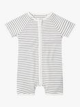 MORI Baby Summer Sleepsuit, Grey Stripe