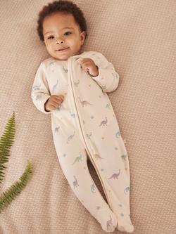 MORI Baby Zip Sleepsuit, Dino Print, Dino Print