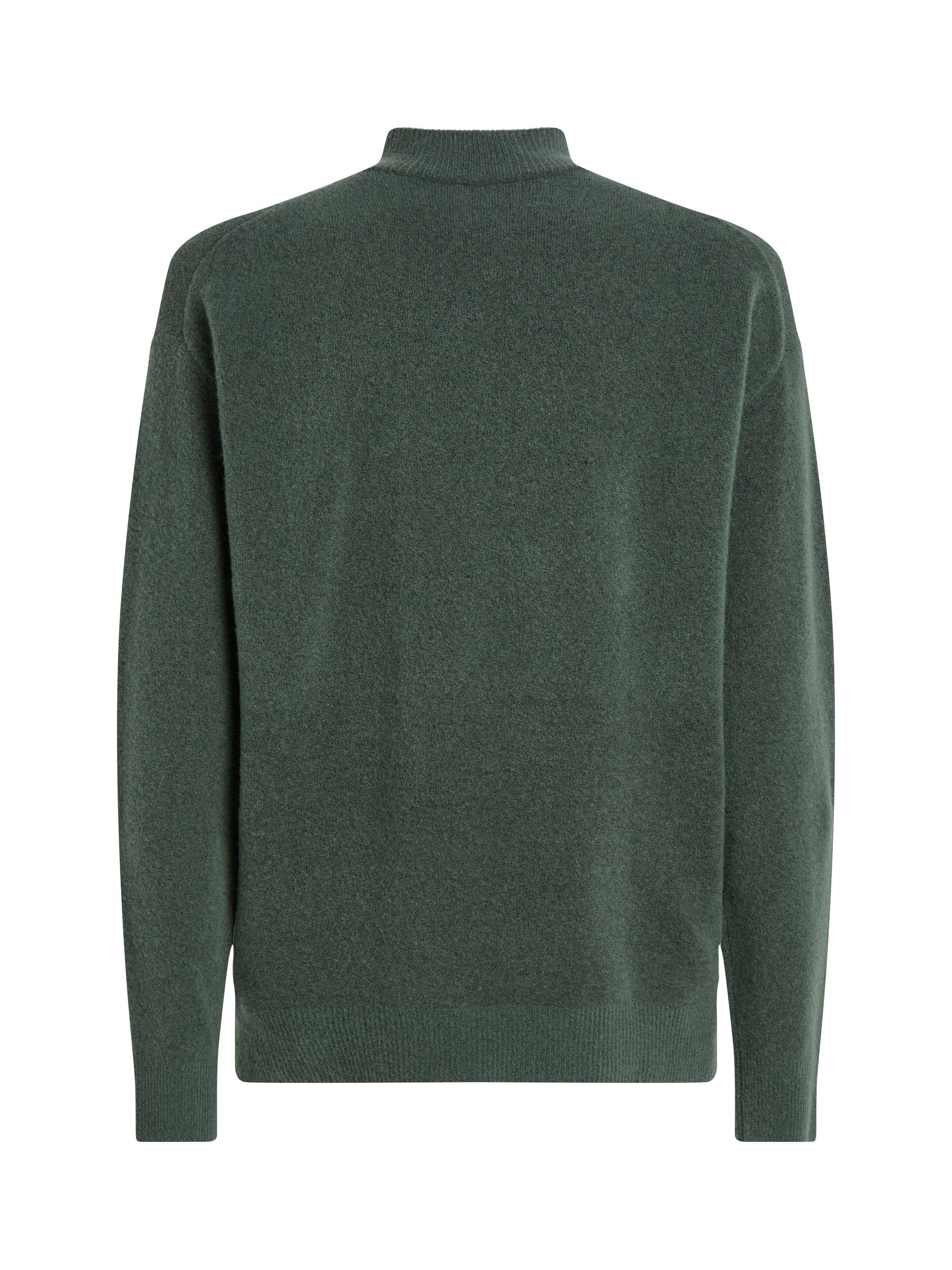 Product image 5 of 6, which shows Calvin Klein Jeans Tech Button Neck Jumper, Dark Forest, M